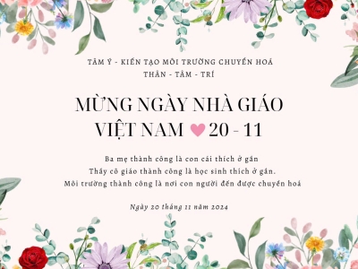 Mừng ngày nhà giáo Việt Nam 20-11