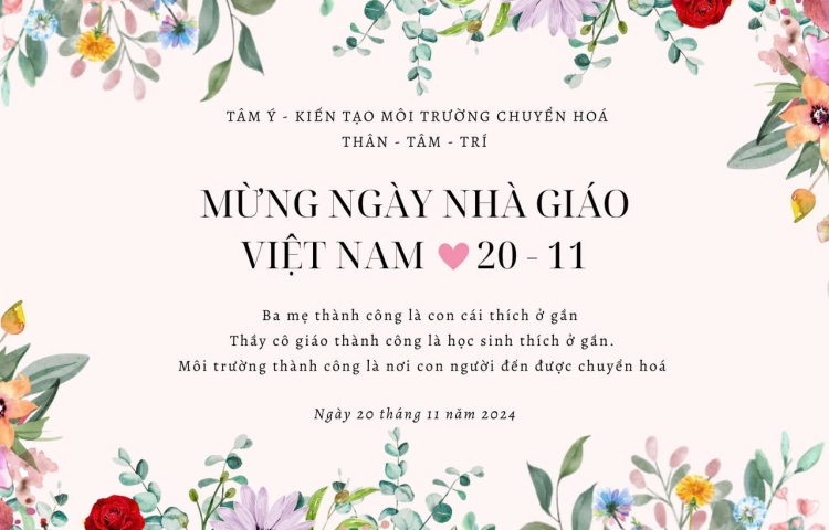 Mừng ngày nhà giáo Việt Nam 20-11